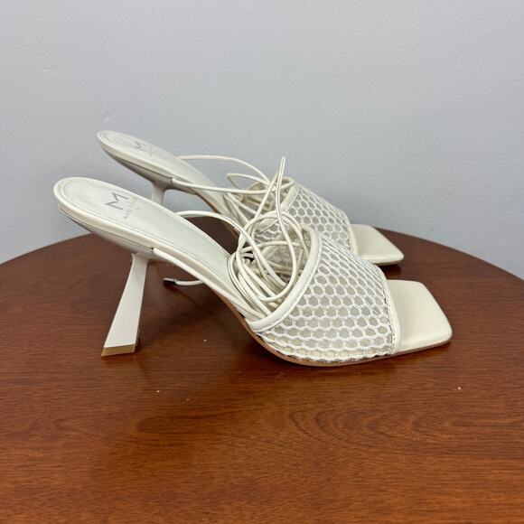 Marc Fisher LTD Dallyn Ankle Tie Sandal in Ivory Size 9.5 - Picture 5 of 9